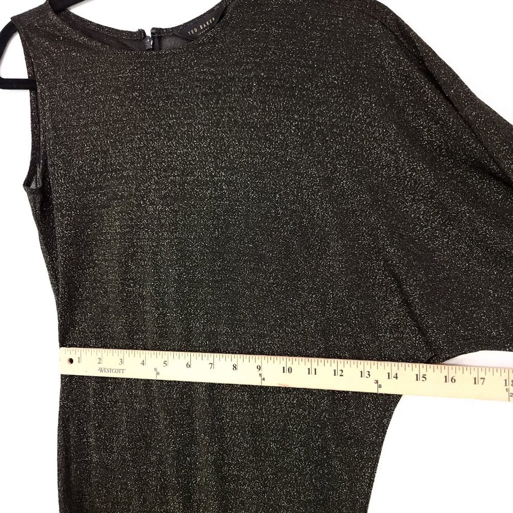 Ted Baker Monyca Draped One Shoulder Cover Up Size 0 Sheer Outer Layer Only - Picture 10 of 15